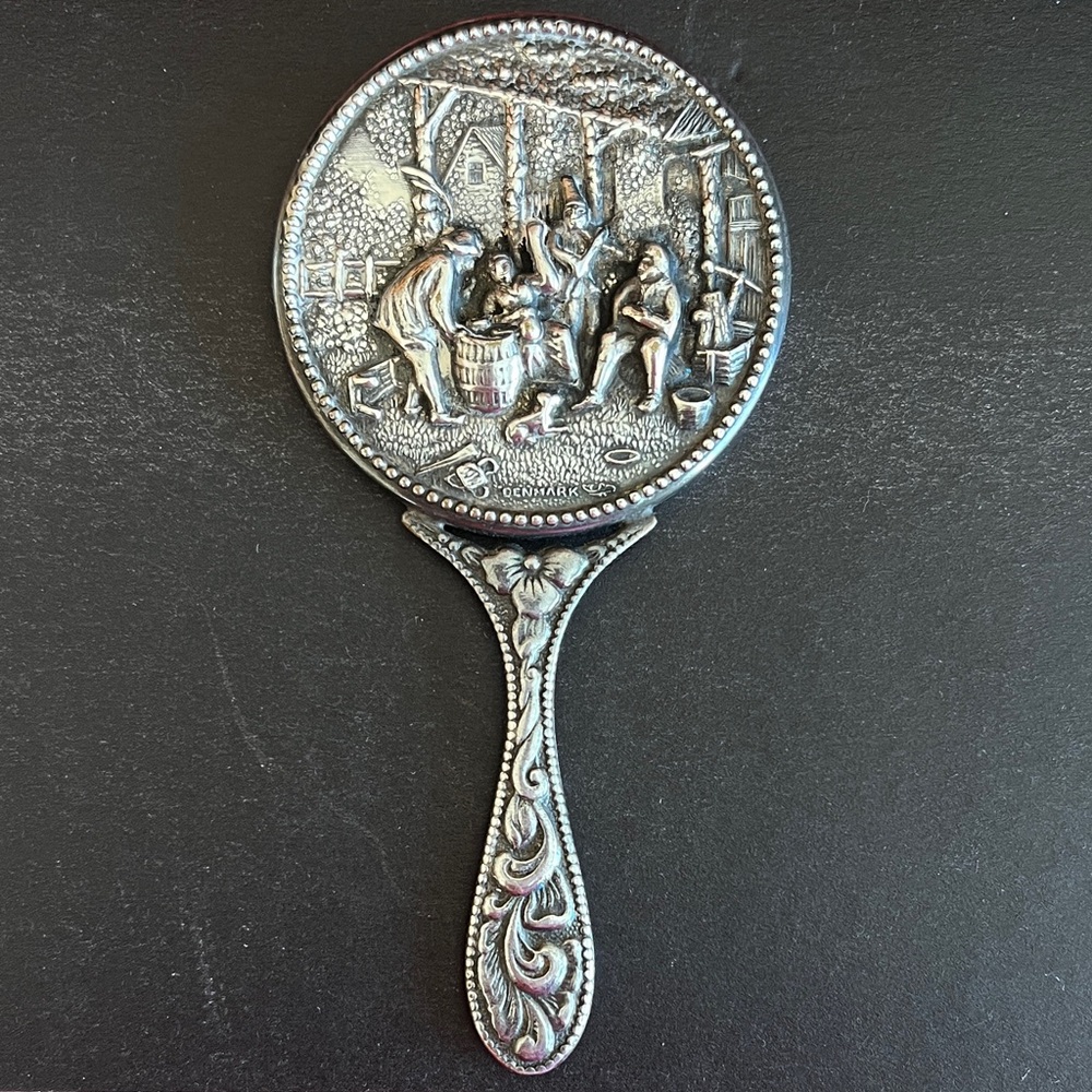 Vintage Silver Hand Mirror